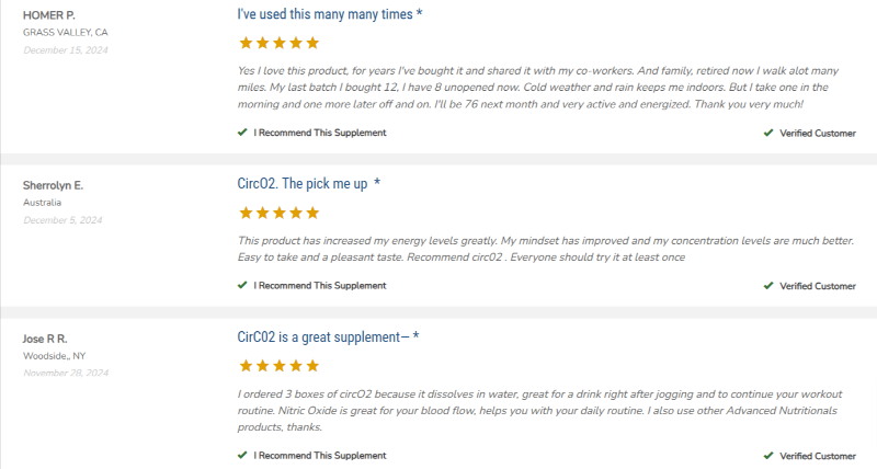 CircO2 Customer Reviews